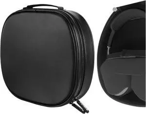 Geekria SoftShell Pouch Compatible with AirPods Max Headphones, Replacement Protective Soft Shell Travel Carrying Bag with Room for Smart Case and Accessories (Black)