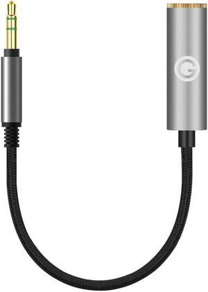 Geekria Apollo 3.5mm Stereo Male to 4.4mm Balanced Female Adapter Cord / 5 Cores Conversion Audio Cable, Aluminum Alloy Casing, PP Yarn-Braided Upgrade Cable (5.5 Inches)