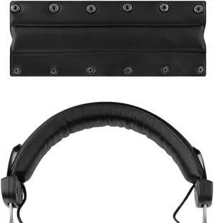 Geekria Protein Leather Headband Pad Compatible with Beyerdynamic DT990PRO, DT990, DT880, DT860 Headphone Replacement Headband / Headband Cushion / Replacement Pad Repair Parts (Black)