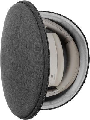 Geekria Shield Headphones Case Compatible with Sony WH-1000XM4, WH-1000XM3, MDR-1000X, WH-H910N Case, Replacement Hard Shell Travel Carrying Bag with Cable Storage (Dark Grey)