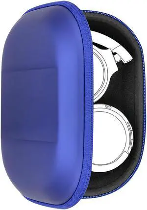 Geekria Shield Headphones Case Compatible with JBL Tune 510BT, Tune 560BT, Tune 660 BTNC, Live 400BT, E45BT Case, Replacement Hard Shell Travel Carrying Bag with Cable Storage  (Blue)