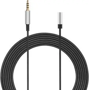 Geekria QuickFit Premium Headphone Extension Cable for Tablet, Laptop, Computer, Projector, PC, TV, 3.5mm TRRS Audio Extension Cable Stereo Headphone Cord Male to Female (8 ft/240 cm)