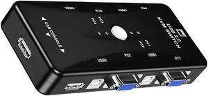 KVM Switcher Four in One out Mouse Keyboard Switch Splitter 4 Port USB Audio Video Switcher VGA Printer Share Switch KVM Switcher Four in One out Mouse Keyboard Switch Splitter 4 Port USB Audio Video Switcher VGA Printer Share Switch