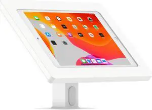 VidaMount White Exposed Rear Camera Enclosure and Rotating & Tilting Desk/Table Mount [Bundle] compatible with iPad 10.2" (7th, 8th & 9th Gen)