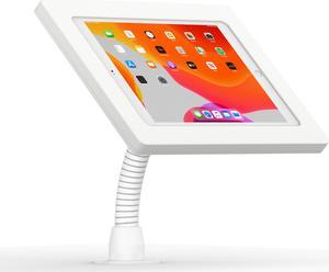 VidaMount White Exposed Rear Camera Enclosure and Flexible Desk/Wall Surface Mount [Bundle] compatible with iPad 10.2" (7th & 8th Gen)