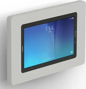 VidaMount Light Grey Enclosure and Tilting VESA Slim Wall Mount [Bundle] compatible with Samsung Galaxy Tab E 9.6