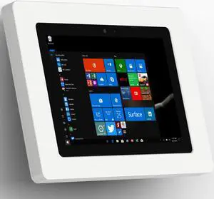 VidaMount White Enclosure and Fixed Tilted 15° Wall Mount [Bundle] compatible with Surface Go, Go 2 & Go 3