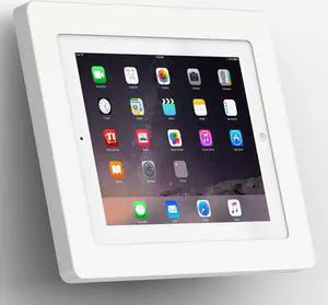 VidaMount White Enclosure and Fixed Tilted 15° Wall Mount [Bundle] compatible with iPad 2/3/4