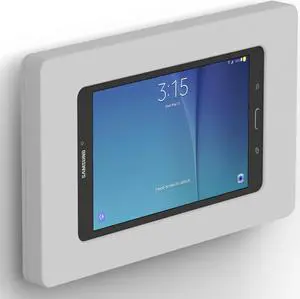 VidaMount Light Grey Enclosure and Fixed VESA Slim Wall Mount [Bundle] compatible with Samsung Galaxy Tab E 8.0
