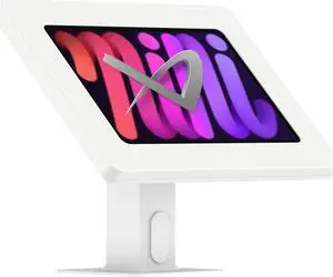 VidaMount White Enclosure and Rotating & Tilting Desk/Table Mount [Bundle] compatible with iPad Mini (6th Gen)