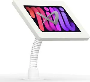 VidaMount White Exposed Rear Camera Enclosure and Flexible Desk/Wall Surface Mount [Bundle] compatible with iPad Mini (6th Gen)