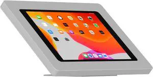 VidaMount Light Grey Exposed Rear Camera Enclosure and Adjustable Tilt and Swivel Desk / Table Mount [Bundle] compatible with iPad 10.2" (7th, 8th & 9th Gen)