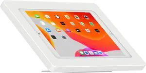 VidaMount White Exposed Rear Camera Enclosure and Adjustable Tilt and Swivel Desk / Table Mount [Bundle] compatible with iPad 10.2" (7th, 8th & 9th Gen)