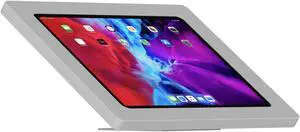 VidaMount Light Grey Exposed Rear Camera Enclosure and Adjustable Tilt and Swivel Desk / Table Mount [Bundle] compatible with iPad Pro 12.9" (4th/5th/6th Gen)