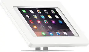 VidaMount White Enclosure and Adjustable Tilt and Swivel Desk / Table Mount [Bundle] compatible with iPad Mini 1/2/3