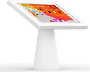 VidaMount White Exposed Rear Camera Enclosure and Fixed Surface Lite Desk / Table Mount [Bundle] compatible with iPad 10.2" (7th, 8th & 9th Gen)