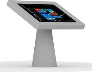 VidaMount Light Grey Enclosure and Fixed Surface Lite Desk / Table Mount [Bundle] compatible with Microsoft Surface Go, Go 2, Go 3 & Go 4