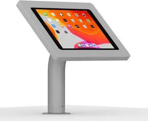 VidaMount Light Grey Exposed Rear Camera Enclosure and Fixed Surface Wall/Table Mount [Bundle] compatible with iPad 10.2" (7th, 8th & 9th Gen)