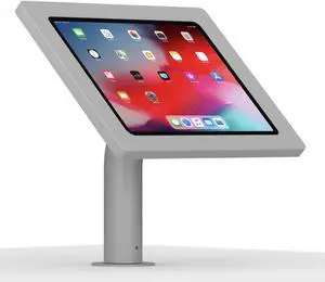 VidaMount Light Grey Exposed Rear Camera Enclosure and Fixed Surface Wall/Table Mount [Bundle] compatible with iPad Pro 12.9" (3rd Gen)