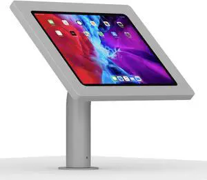 VidaMount Light Grey Exposed Rear Camera Enclosure and Fixed Surface Wall/Table Mount [Bundle] compatible with iPad Pro 12.9" (4th/5th/6th Gen)