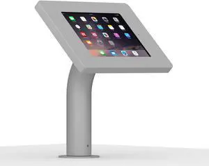 VidaMount Light Grey Covered Home Button Enclosure and Fixed Surface Wall/Table Mount [Bundle] compatible with iPad Mini 4 & 5