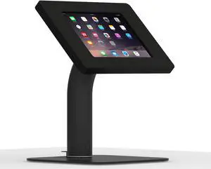 VidaMount Black Covered Home Button Enclosure and Portable Fixed Stand Version 2 [Bundle] compatible with iPad Mini 1/2/3