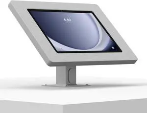 VidaMount Light Grey Enclosure and Rotating & Tilting Desk/Table Mount [Bundle] compatible with Samsung Galaxy Tab A9+ 10.9 (2024)