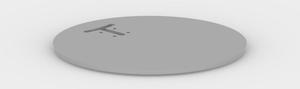 Round Base for Fixed or Flexible Surface VESA Mount - Light Grey