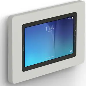 VidaMount Light Grey Enclosure and Fixed VESA Slim Wall Mount [Bundle] compatible with Samsung Galaxy Tab E 9.6