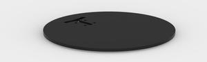 Round Base for Fixed or Flexible Surface VESA Mount - Black
