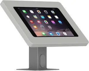 VidaMount Light Grey Enclosure and Rotating & Tilting Desk/Table Mount [Bundle] compatible with iPad Mini 1/2/3
