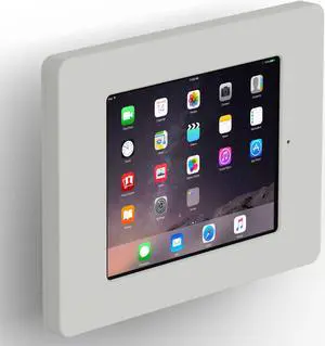 VidaMount Light Grey Home Button Covered Enclosure and Tilting VESA Slim Wall Mount [Bundle] compatible with iPad Mini 1/2/3