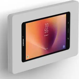 VidaMount Light Grey Enclosure and Tilting VESA Slim Wall Mount [Bundle] compatible with Samsung Galaxy Tab A 8.0 (2017)