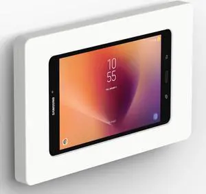 VidaMount White Enclosure and Fixed VESA Slim Wall Mount [Bundle] compatible with Samsung Galaxy Tab A 8.0 (2017)