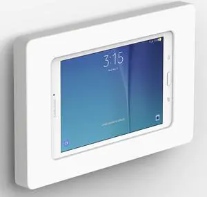 VidaMount White Enclosure and Fixed VESA Slim Wall Mount [Bundle] compatible with Samsung Galaxy Tab E 8.0