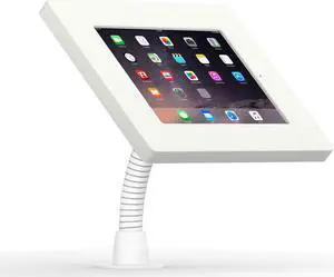 VidaMount White Home Button Covered Enclosure and Flexible Desk/Wall Surface Mount [Bundle] compatible with iPad 2/3/4