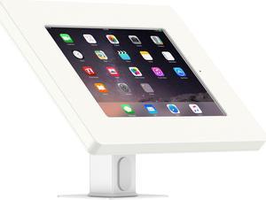 VidaMount White Home Button Covered Enclosure and Rotating & Tilting Desk/Table Mount [Bundle] compatible with iPad 2/3/4