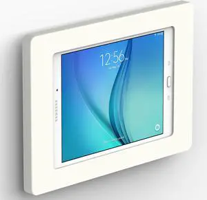 VidaMount White Enclosure and Fixed VESA Slim Wall Mount [Bundle] compatible with Samsung Galaxy Tab A 9.7