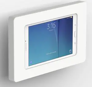 VidaMount White Enclosure and Tilting VESA Slim Wall Mount [Bundle] compatible with Samsung Galaxy Tab E 8.0