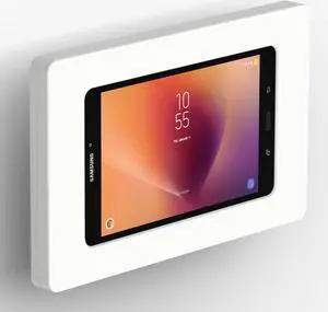 VidaMount White Enclosure and Tilting VESA Slim Wall Mount [Bundle] compatible with Samsung Galaxy Tab A 8.0 (2017)
