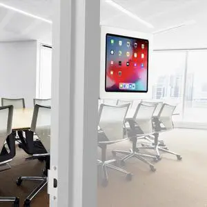 VidaMount White Exposed Rear Camera Enclosure and Tilting Removable Glass Mount [Bundle] compatible with iPad Pro 12.9" (3rd Gen)