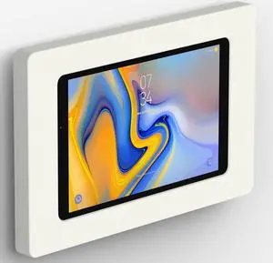 VidaMount White Enclosure and Fixed VESA Slim Wall Mount [Bundle] compatible with Samsung Galaxy Tab A 10.5 (2018)