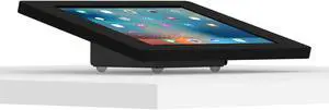 VidaMount Black Home Button Covered Enclosure and Fixed Tilted 15° Desk / Surface Mount [Bundle] compatible with iPad Pro 12.9" (1st/2nd Gen)