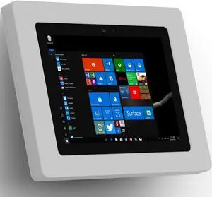 VidaMount Light Grey Enclosure and Fixed Tilted 15° Wall Mount [Bundle] compatible with Surface Go, Go 2 & Go 3