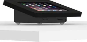 VidaMount Black Home Button Covered Enclosure and Fixed Tilted 15° Desk / Surface Mount [Bundle] compatible with iPad Mini 1/2/3