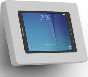 VidaMount Light Grey Enclosure and Fixed Tilted 15° Wall Mount [Bundle] compatible with Samsung Galaxy Tab E 8.0