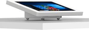 VidaMount White Enclosure and Fixed Tilted 15° Desk / Surface Mount [Bundle] compatible with Microsoft Surface Pro 7+, Pro 7, Pro 6, Pro 5, Pro 4