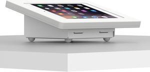 VidaMount White Enclosure and Fixed Tilted 15° Desk / Surface Mount [Bundle] compatible with iPad Mini 1/2/3