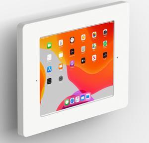 VidaMount White Covered Home Button Enclosure and Tilting VESA Slim Wall Mount [Bundle] compatible with iPad 10.2" (7th Gen)