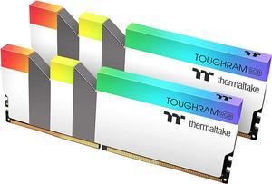 Thermaltake TOUGHRAM RGB 64GB (2x32GB) DDR4 3600MHz C18 1.35V DIMM Desktop Gaming Memory, White, R022R432GX2-3600C18A
